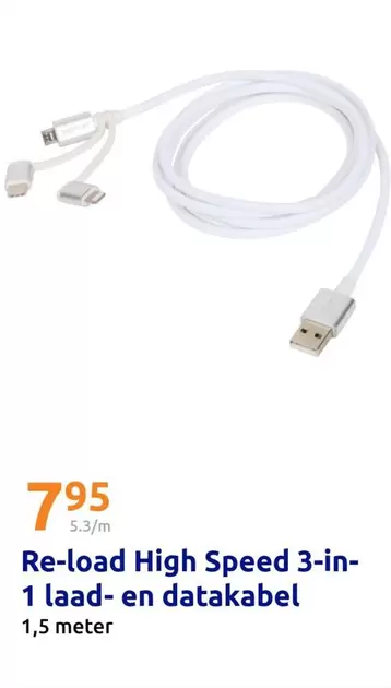 High Speed 3-in-1 laad- en datakabel