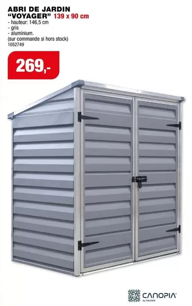 De - ABRI DE JARDIN "VOYAGER"