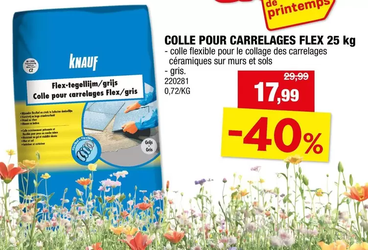 De - COLLE POUR CARRELAGES FLEX 25 KG
