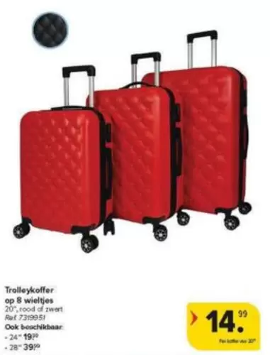 Trolleykoffer op 8 wieltjes