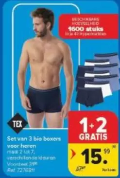 Set van 3 bio boxers