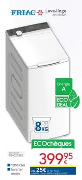 De - Lave-linge WAT0382A