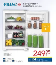De - Réfrigérateur encastrable ICO 0085