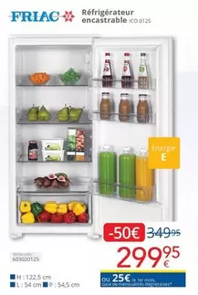 De - Réfrigérateur encastrable ICO 0125