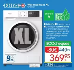 De - Wasautomaat XL WA9410A