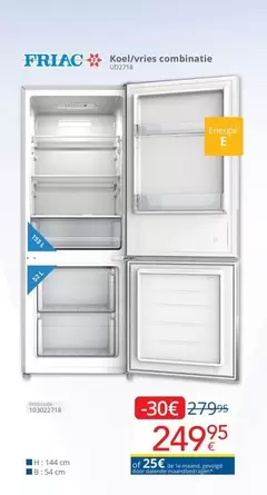 De - Koel/vries combinatie LED 716