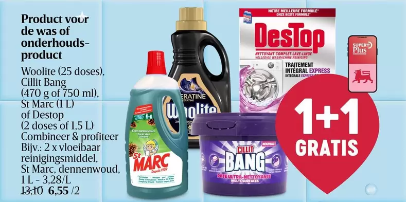 De - Woolite, Cillit Bang, St Marc, stop