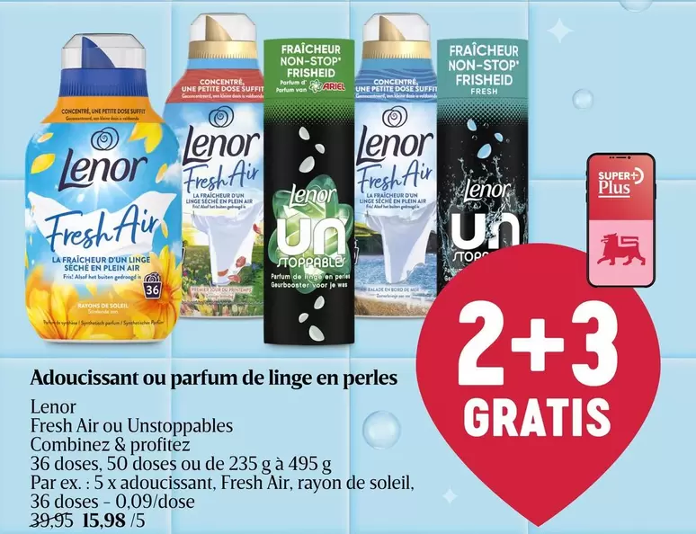 Adoucissant ou parfum de linge en perles