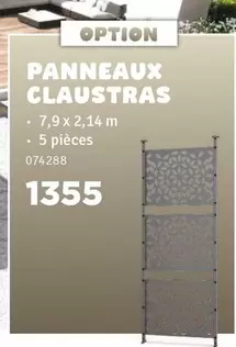 PANNEAUX CLAUSTRAS 074288