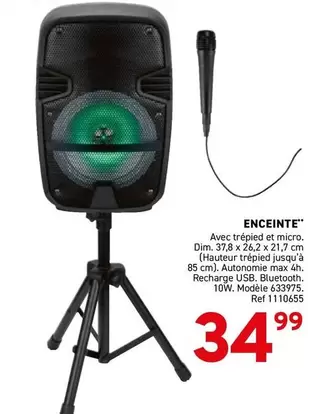 ENCEINTE avec trépied et micro