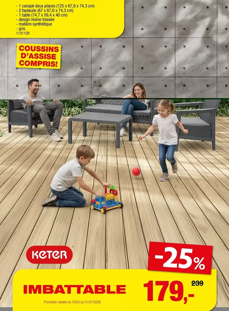 Keter outdoor furniture set