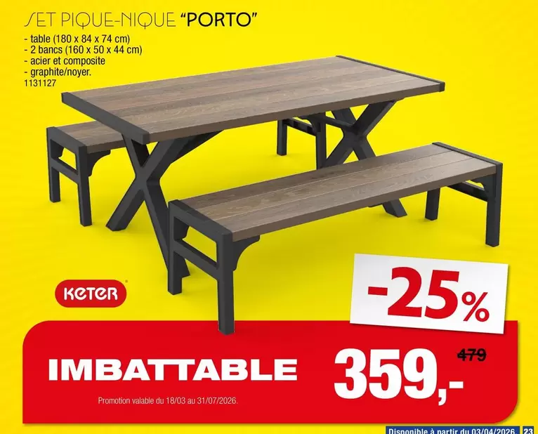SET PIQUE-NICQUE "PORTO"