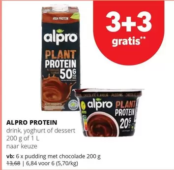 PLANT PROTEIN drink, yoghurt of dessert