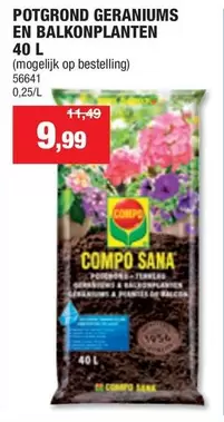 Be - POTGROND GERANIUMS EN BALKONPLANTEN 40 L 56641 0,25/L