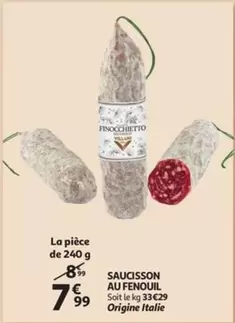 De - SAUCISSON AU FENOUIL