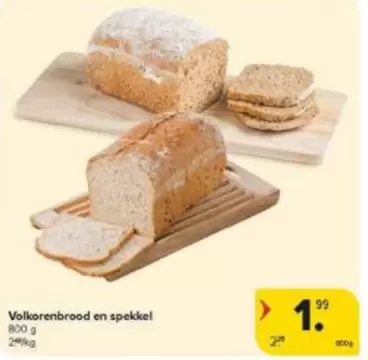Volkorenbrood en spekkel