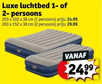 Luxe luchtbed 1- of 2-persoons