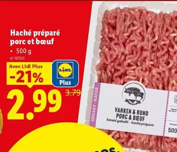 Haché préparé porc et boeuf - 500 g