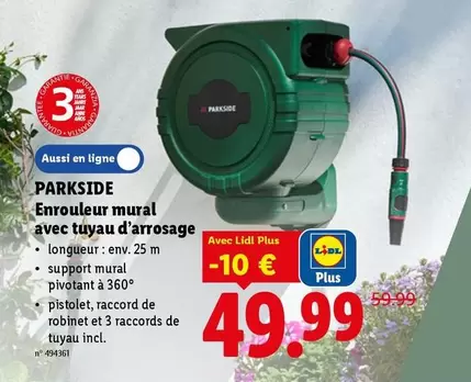 De - Enrouleur mural avec tuyau d'arrosage