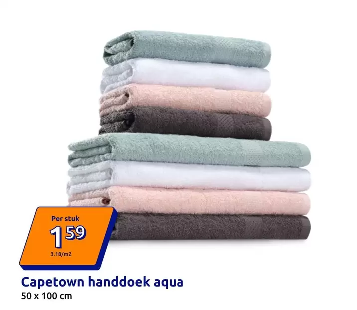 Capetown handdoek aqua