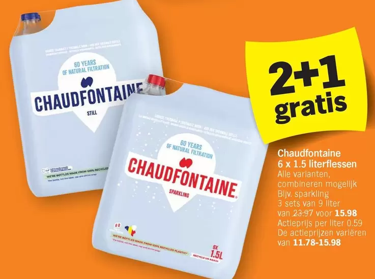 De - Chaudfontaine 6 x 1.5 literflessen