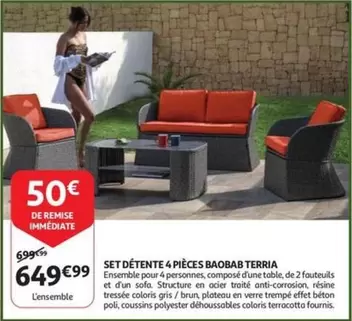 De - SET DÉTENTE 4 PIÈCES BAOBAB TERRIA