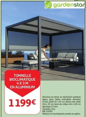 Tonnelle Bioclimatique 4x3 M en Aluminium