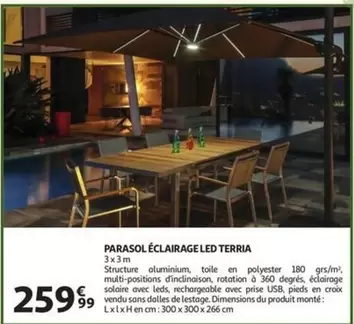 De - PARASOL ÉCLAIRAGE LED