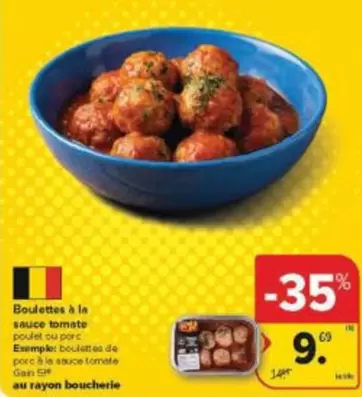 De - Boulettes à la sauce tomate poulet ou porc