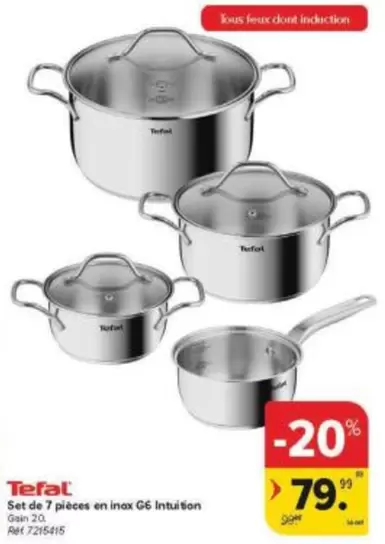 De - Set de 7 pièces en inox G6 Intuition