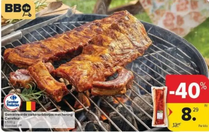 Bbq - Gekruide varkensribbetjes met honing