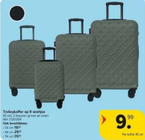 Trolleykoffer op 8 wieltjes