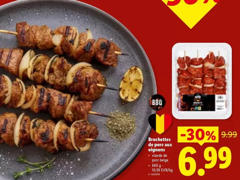 Bbq - Brochettes de porc aux oignons