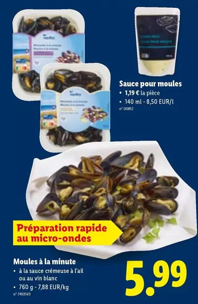 Moules à la minute