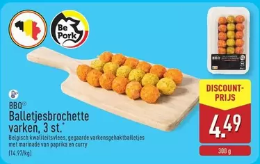 Be - BBQ Balletjesbrochette varken