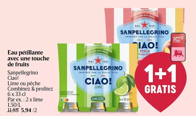 De - San Pellegrino Ciao! Lime ou pêche