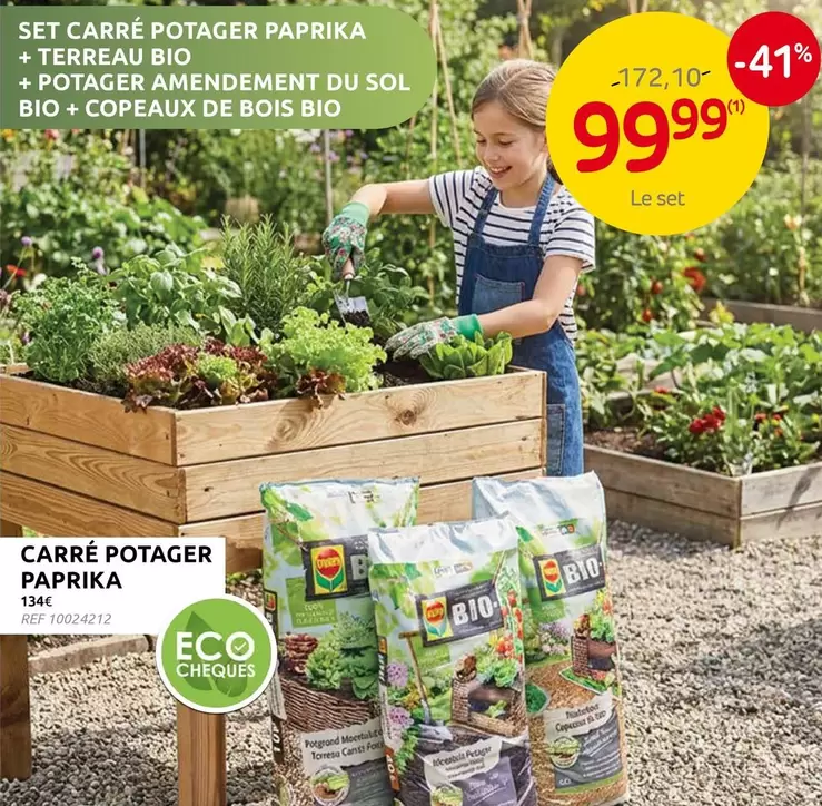 De - SET CARRÉ POTAGER PAPRIKA