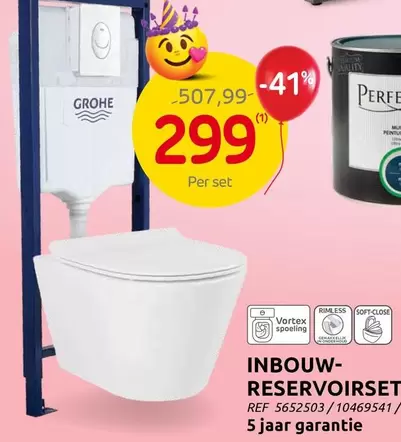 Inbouwreservoirset