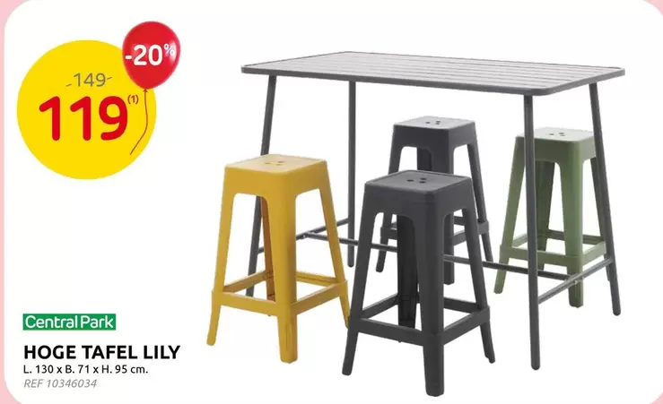 Park - HOGE TAFEL LILY
