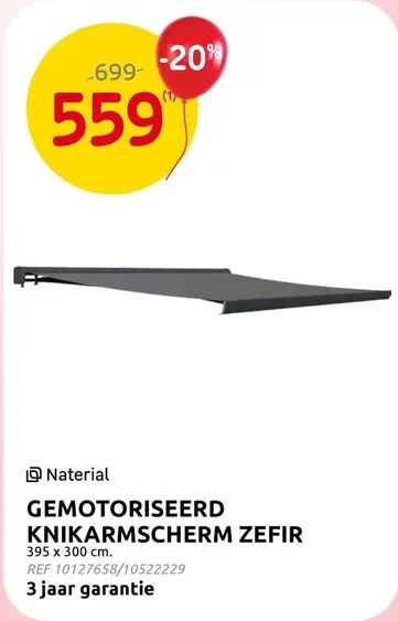 GEMOTORISEERD KNIKARMSCHERM ZEFIR