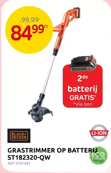 Black - GRASTRIMMER OP BATTERIJ ST182320-QW