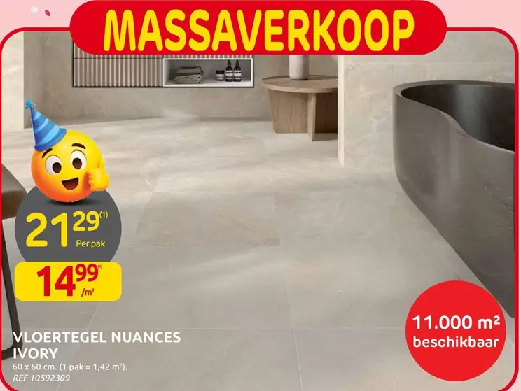 VLOERTEGEL NUANCES IVORY