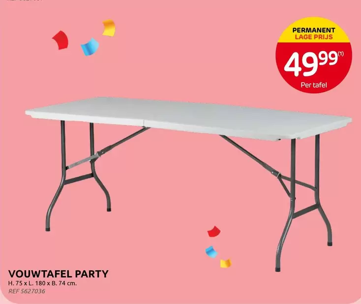 VOUWTABEL PARTY