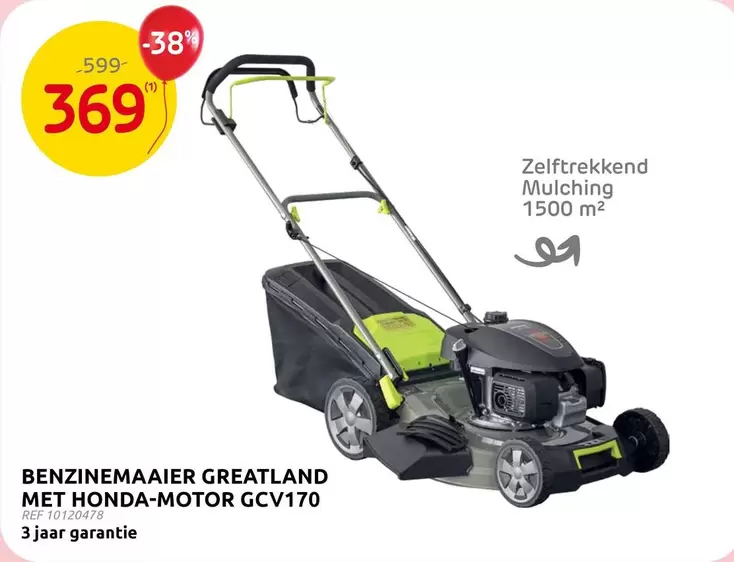 BENZINEMAAIER GREATLAND MET HONDA-MOTOR GCV170