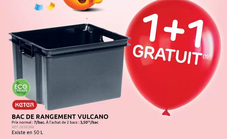 De - BAC DE RANGEMENT VULCANO