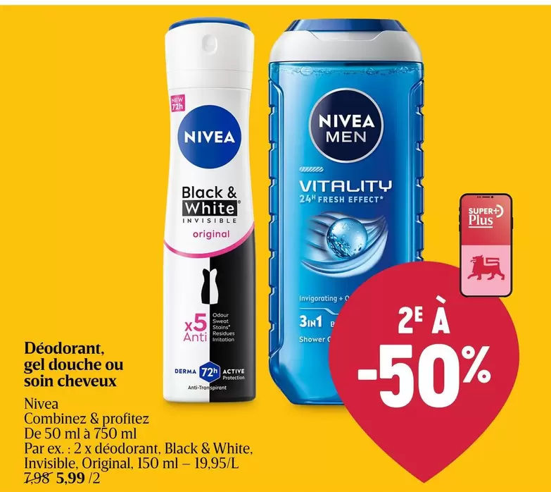 Black - Déodorant, gel douche ou soin cheveux