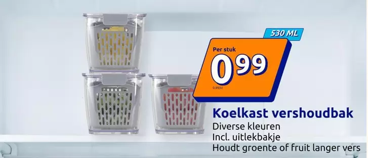 Koelkast vershoudbak