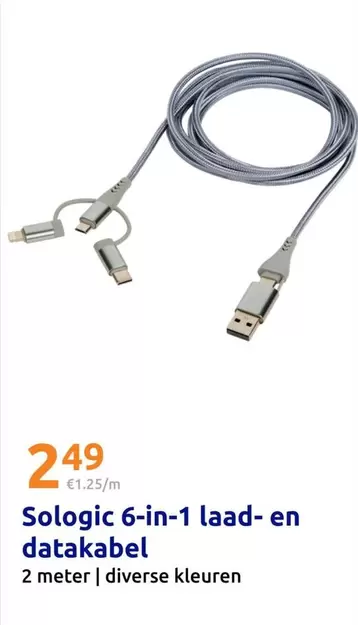 6-in-1 laad- en datakabel