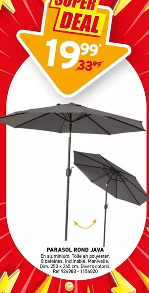 Java - PARASOL ROND JAVA