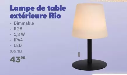 De - Lampe de table extérieure Rio 036783
